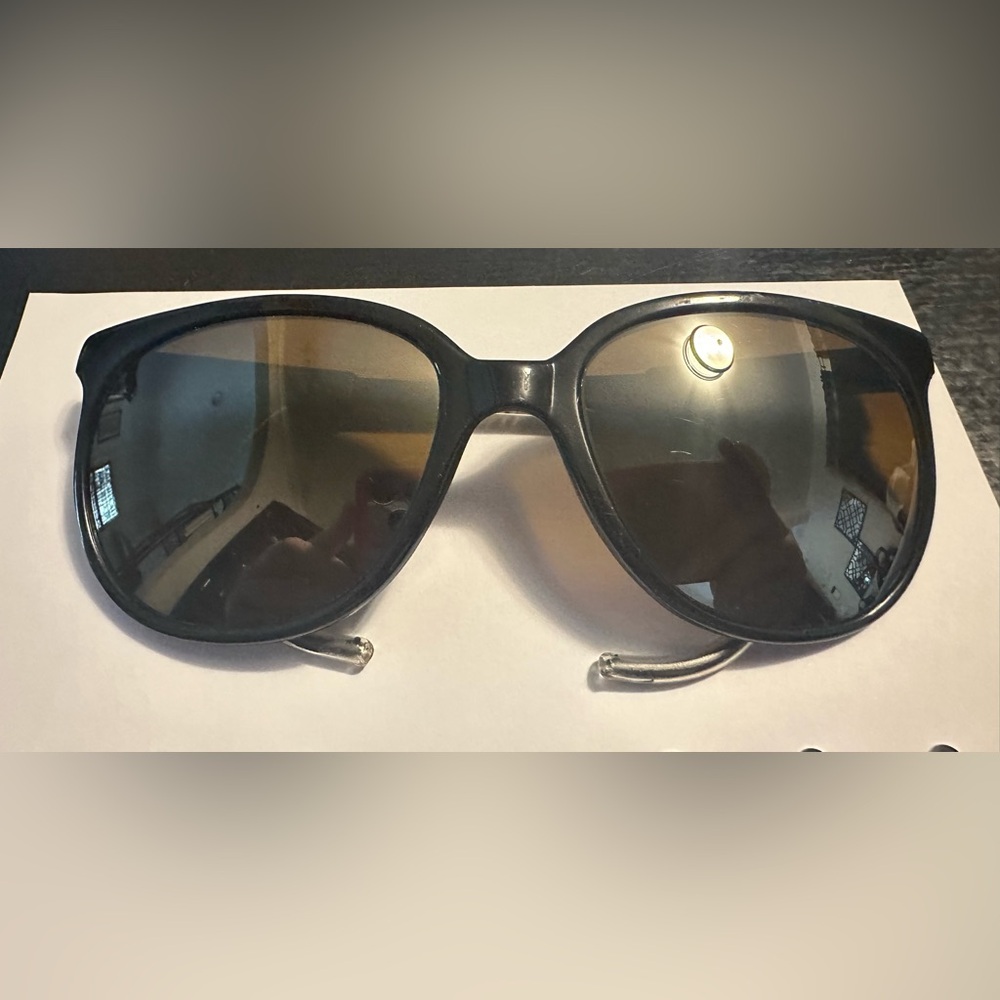 Vintage Black Vuarnet Mirrored Polarized Sunglasses